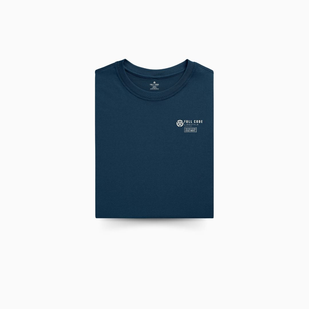 American Grown Supima Tee - Left FCL - Ocean Navy