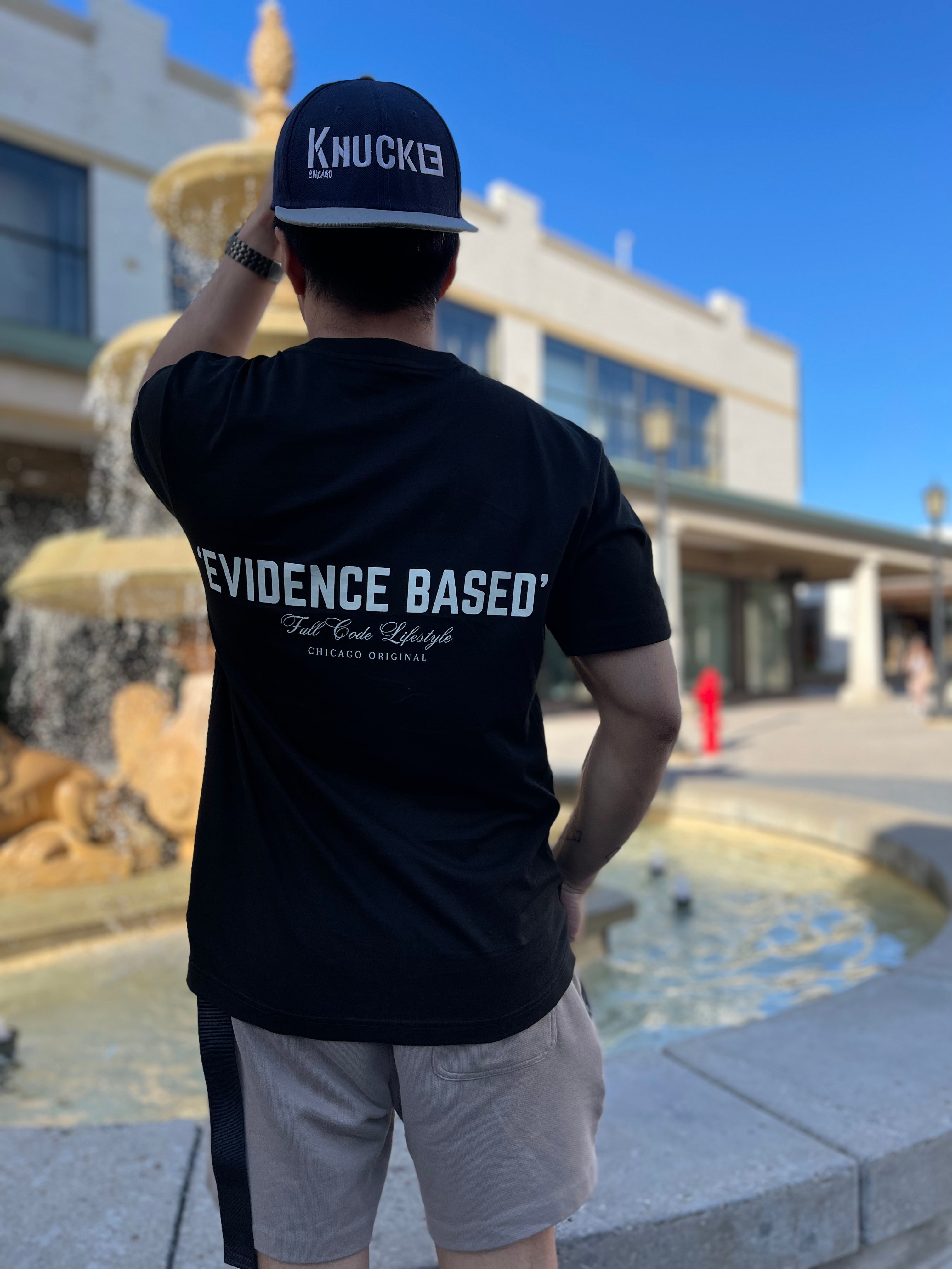 American Grown Supima Tee - Left FCL - Ocean Navy