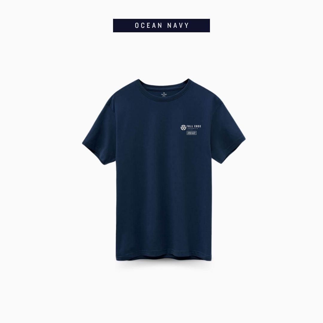 American Grown Supima Tee  - Left FCL - Ocean Navy