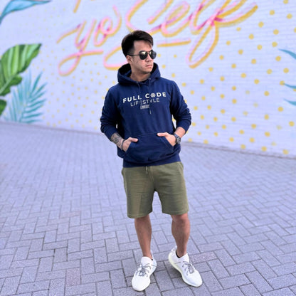 Organic Cotton Pullover Hoodie - Ocean Navy