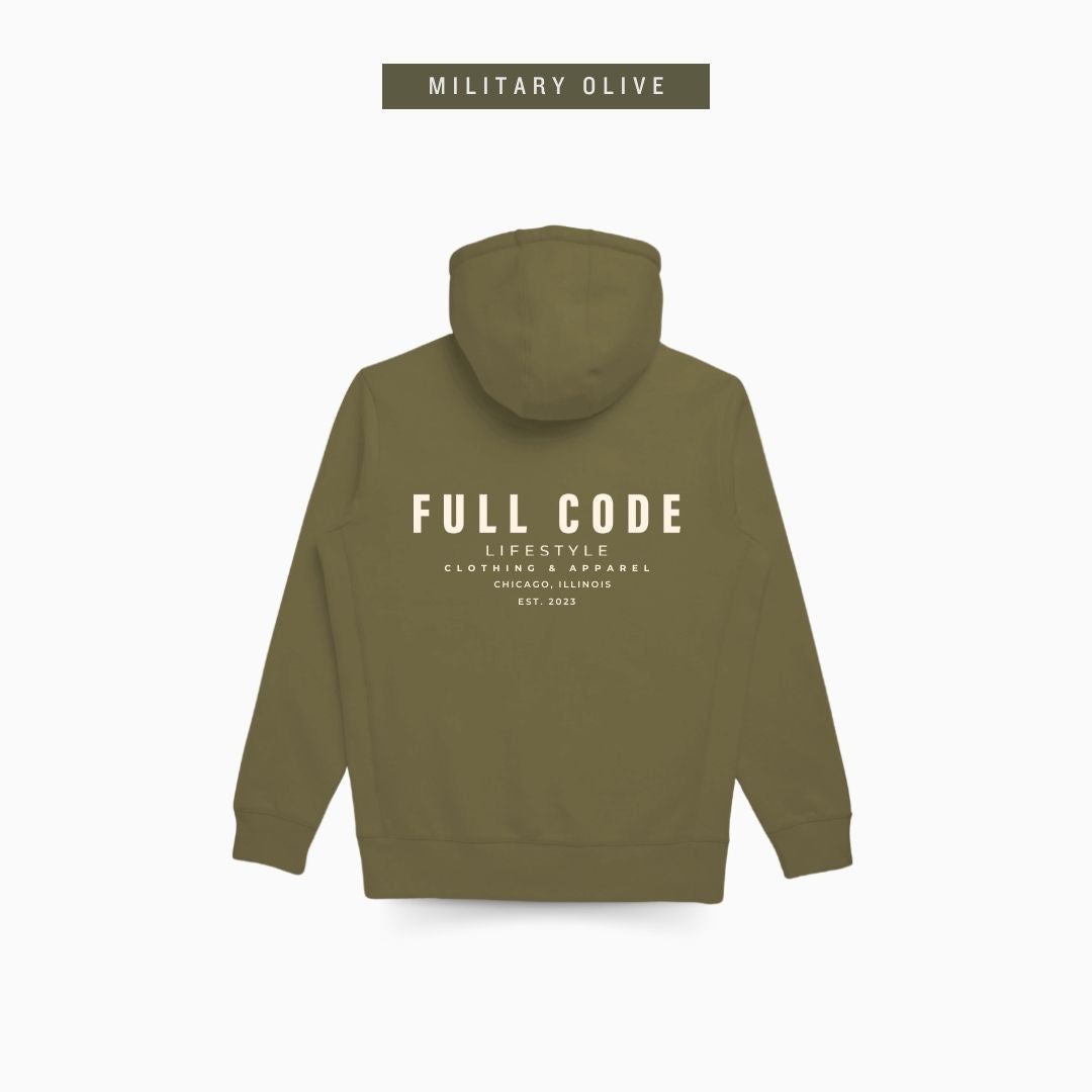 Organic Cotton Zip-up Sweatshirts - Military Olive