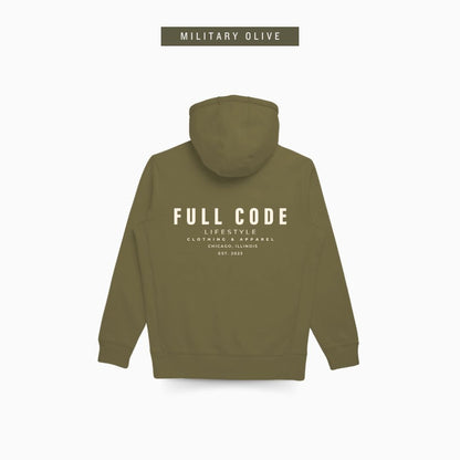 Organic Cotton Zip-up Sweatshirts - Military Olive